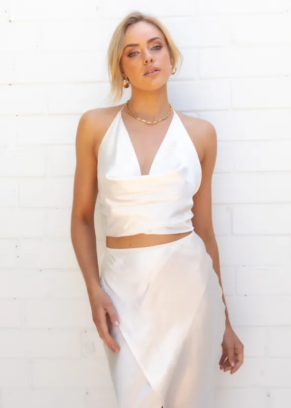 Langston Halter Crop - Cream sold by Gingham & Heels