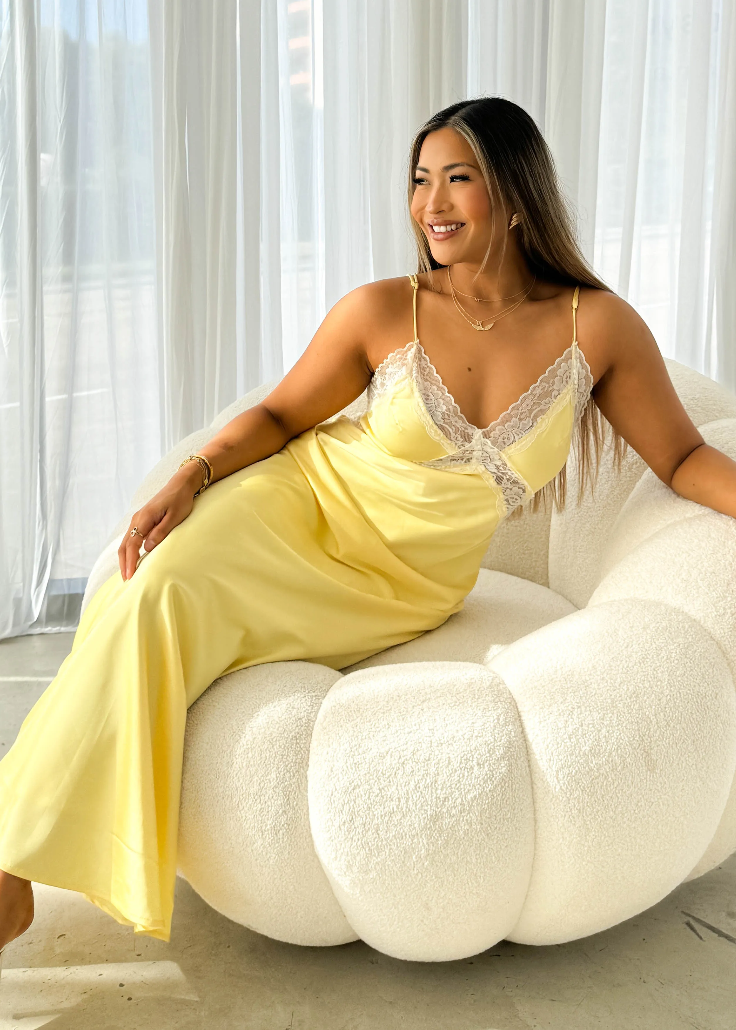 Fraisa Maxi Dress - Lemon sold by Gingham & Heels product image thumbnail 3