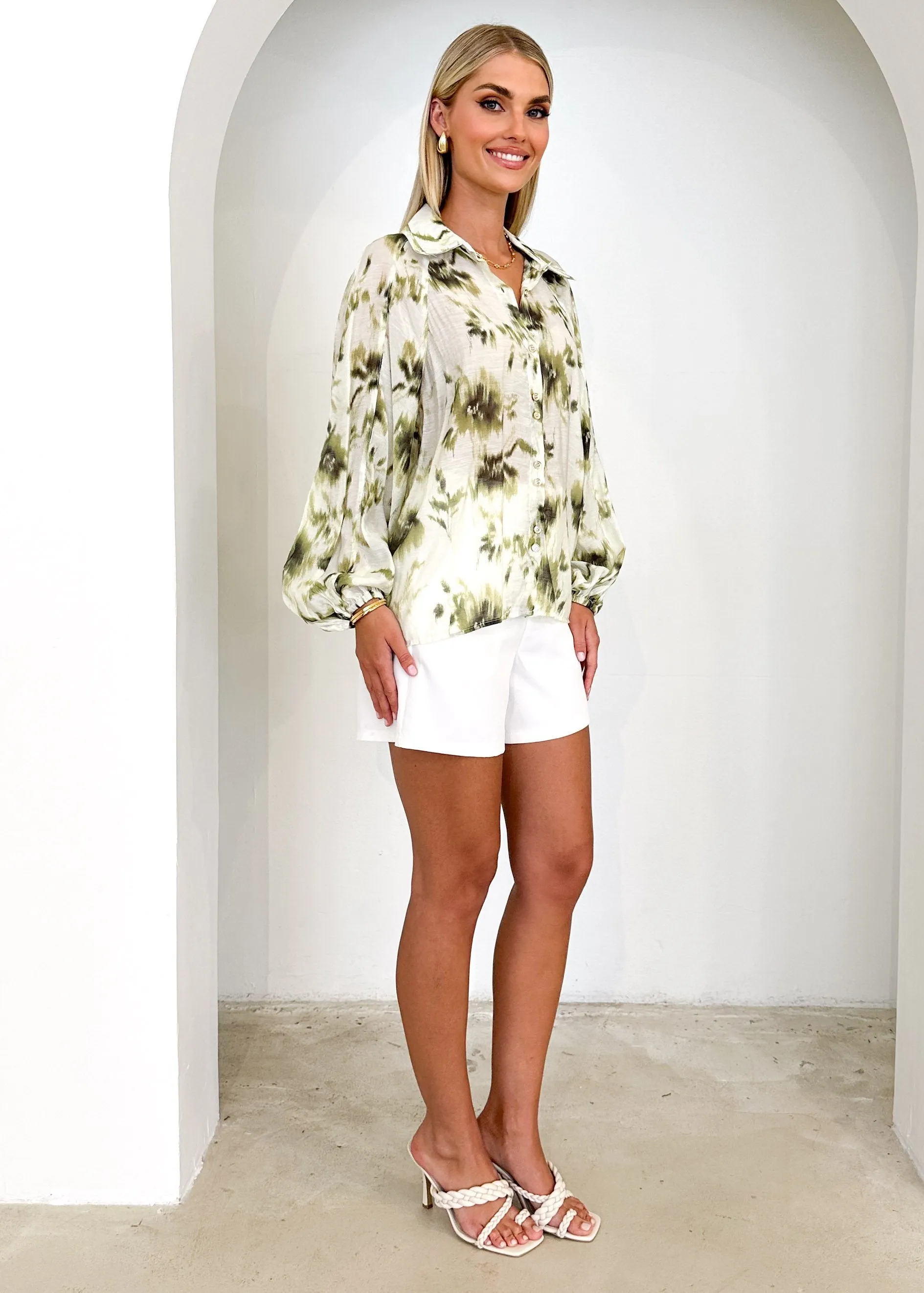 Aleena Blouse - Fern Abstract sold by Gingham & Heels product image thumbnail 5