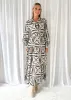 Jeltra Maxi Dress - Black Paisley sold by Gingham & Heels
