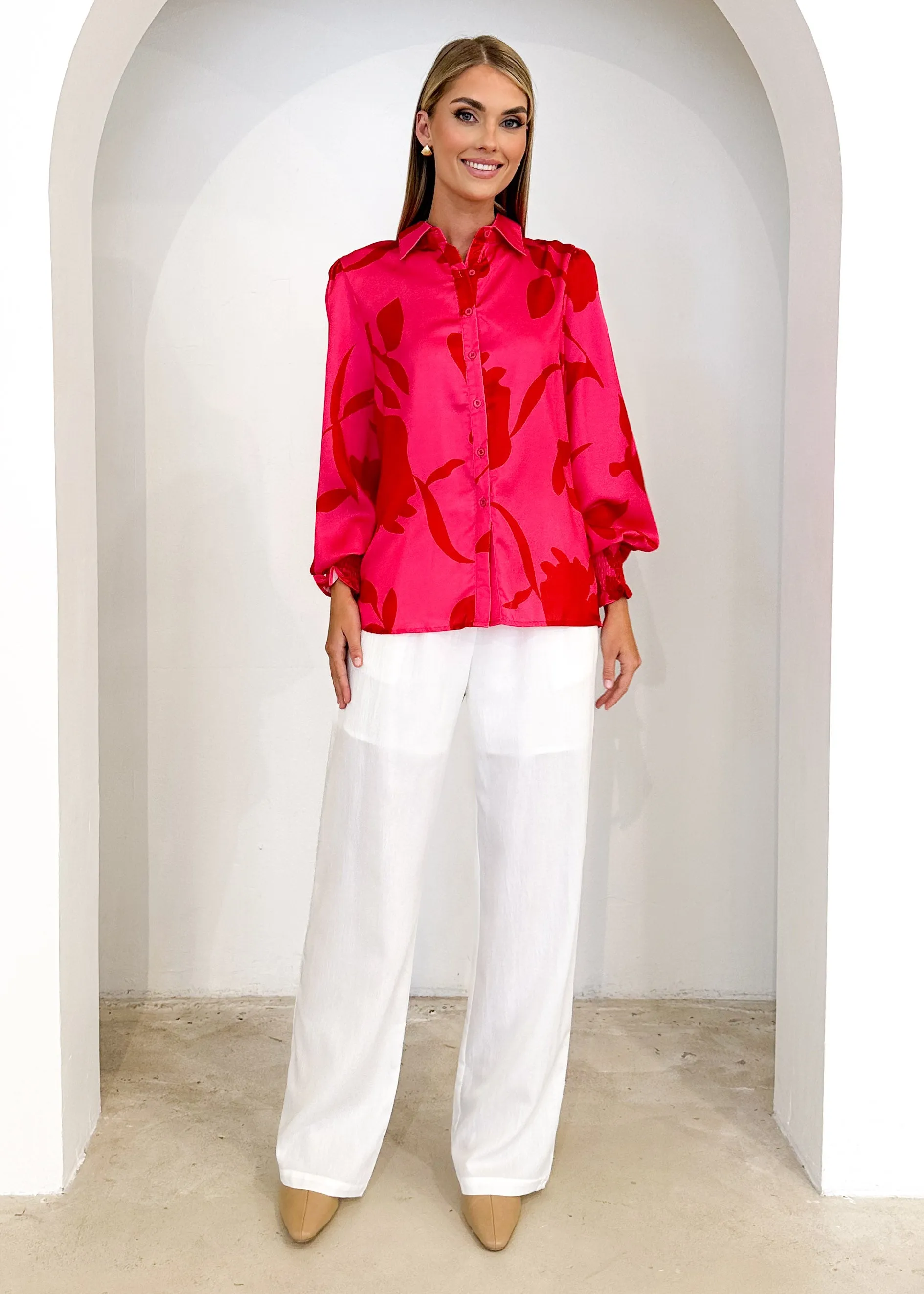 Tiarnia Shirt - Crimson Leaf sold by Gingham & Heels product image thumbnail 3