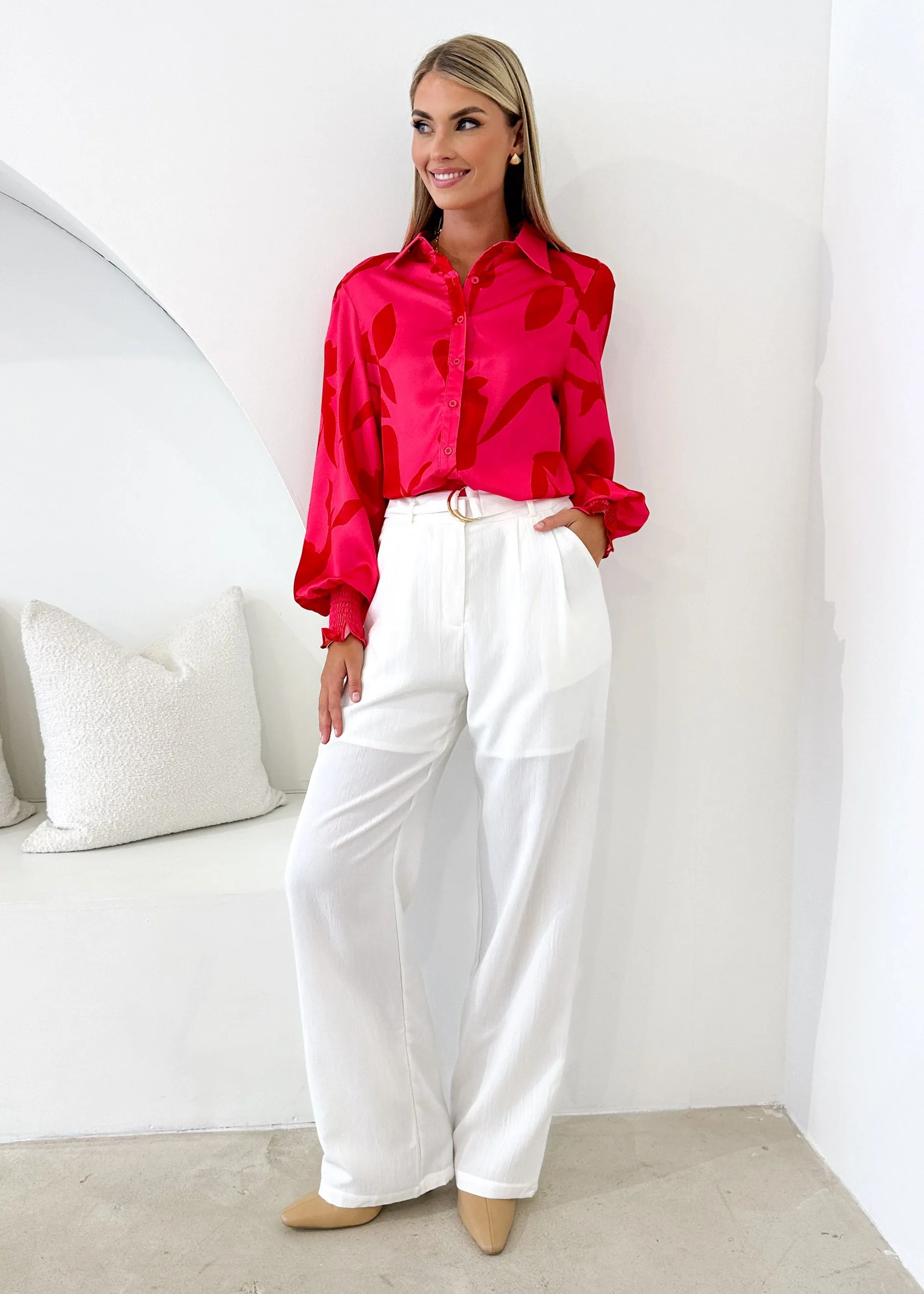 Tiarnia Shirt - Crimson Leaf sold by Gingham & Heels product image thumbnail 2