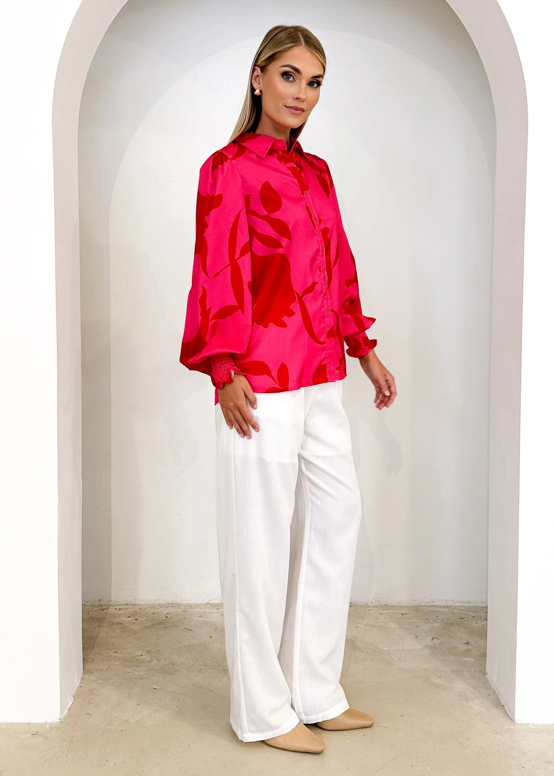 Tiarnia Shirt - Crimson Leaf sold by Gingham & Heels product image thumbnail 4