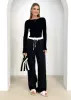 Alexis Cupro Pants - Black sold by Gingham & Heels