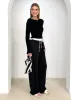 Alexis Cupro Pants - Black sold by Gingham & Heels