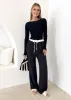 Alexis Cupro Pants - Black sold by Gingham & Heels
