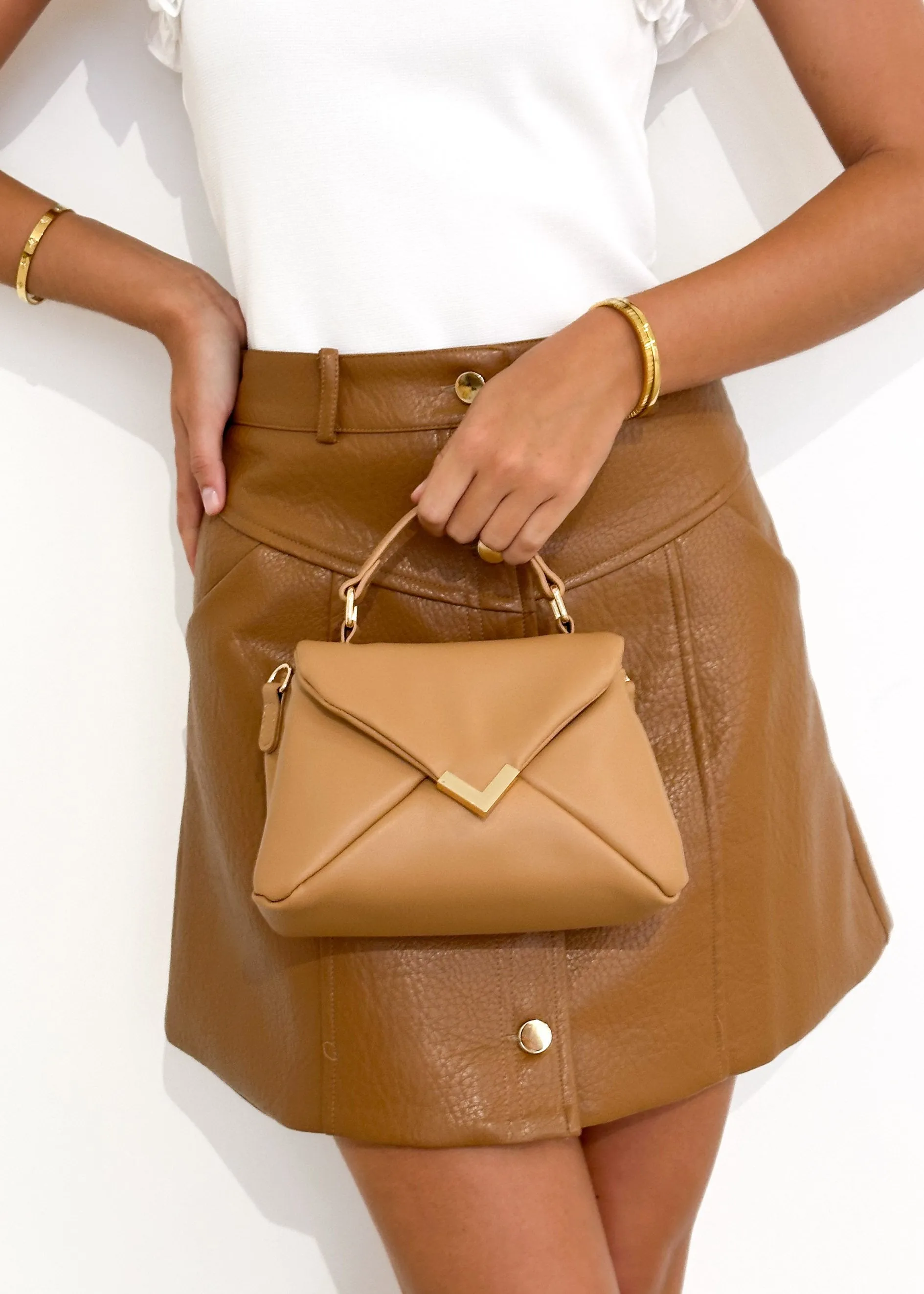 Dahlia Handle Bag - Desert sold by Gingham & Heels product image thumbnail 4