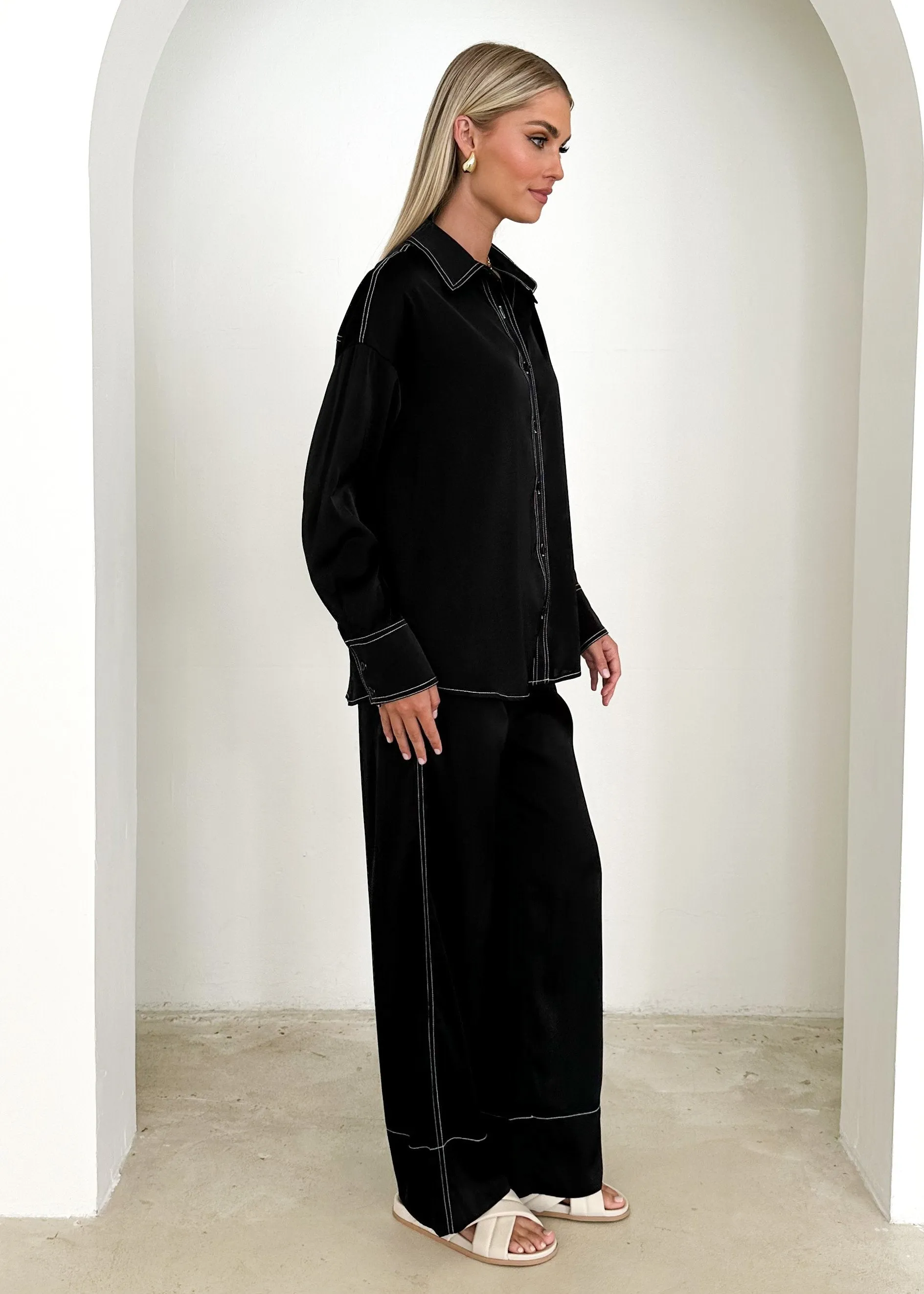 Alessia Shirt - Black sold by Gingham & Heels product image thumbnail 4