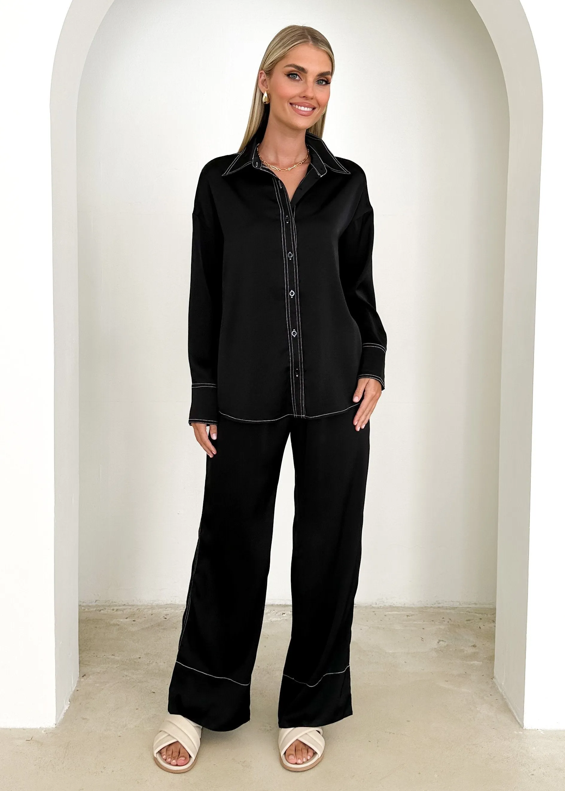 Alessia Shirt - Black sold by Gingham & Heels product image thumbnail 3