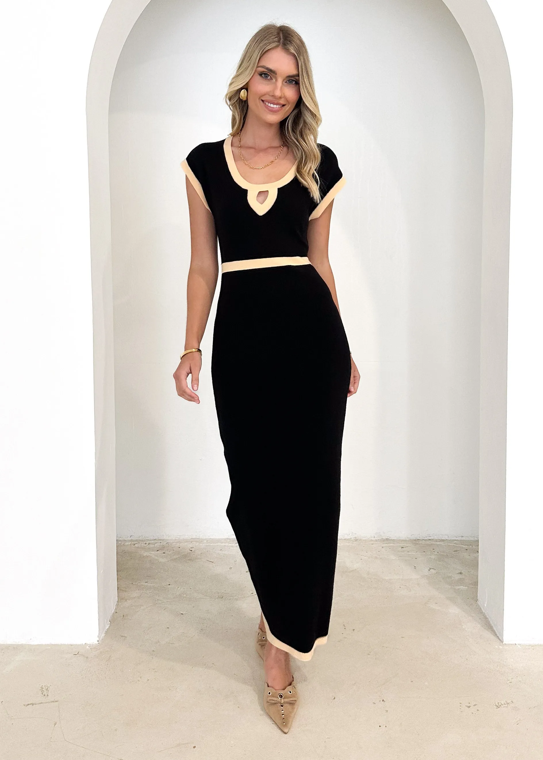 Corrine Knit Maxi Dress - Black sold by Gingham & Heels product image thumbnail 3