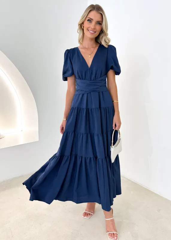 Geerio Maxi Dress - Navy sold by Gingham & Heels