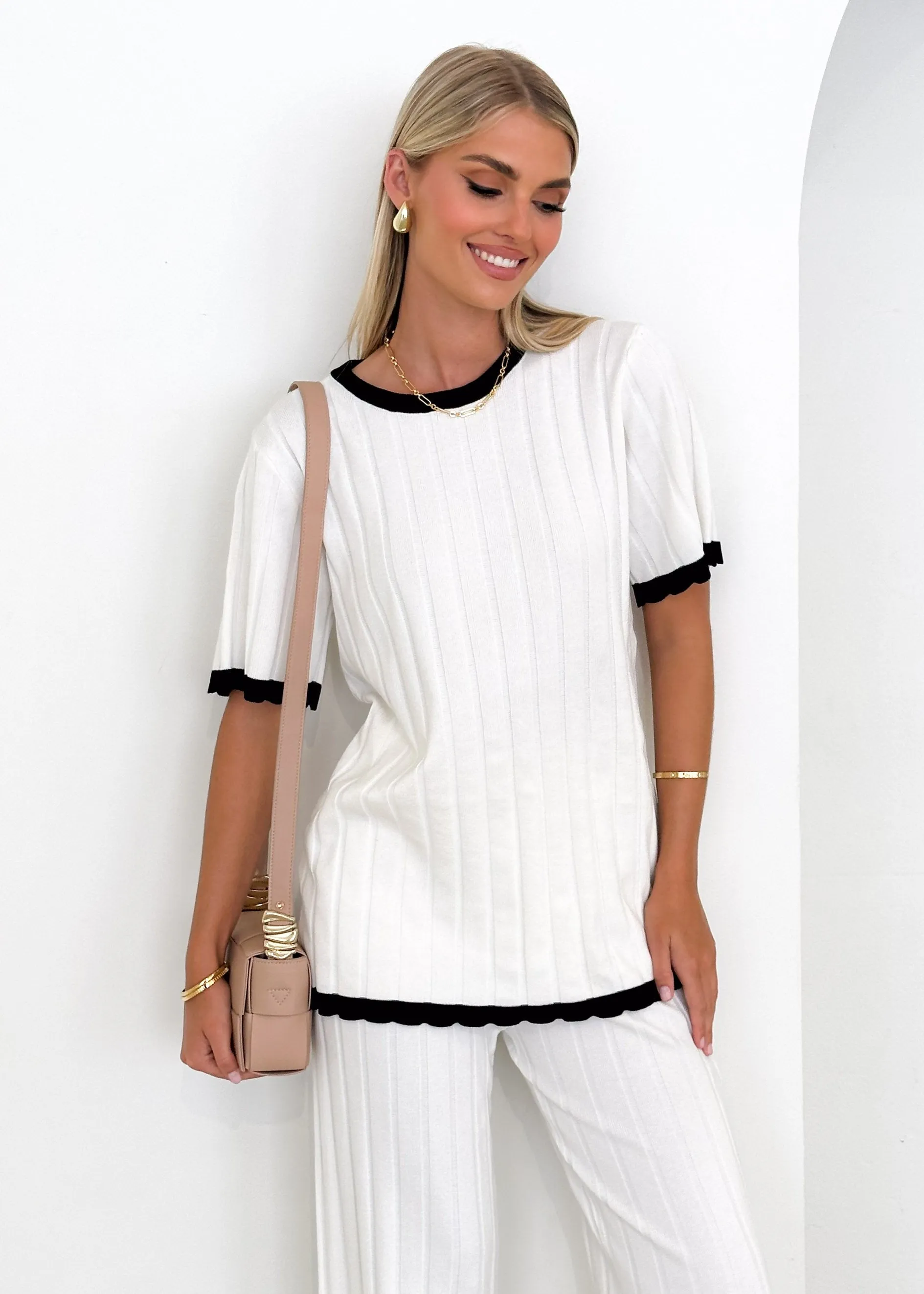 Tienna Knit Top - Off White sold by Gingham & Heels product image thumbnail 5