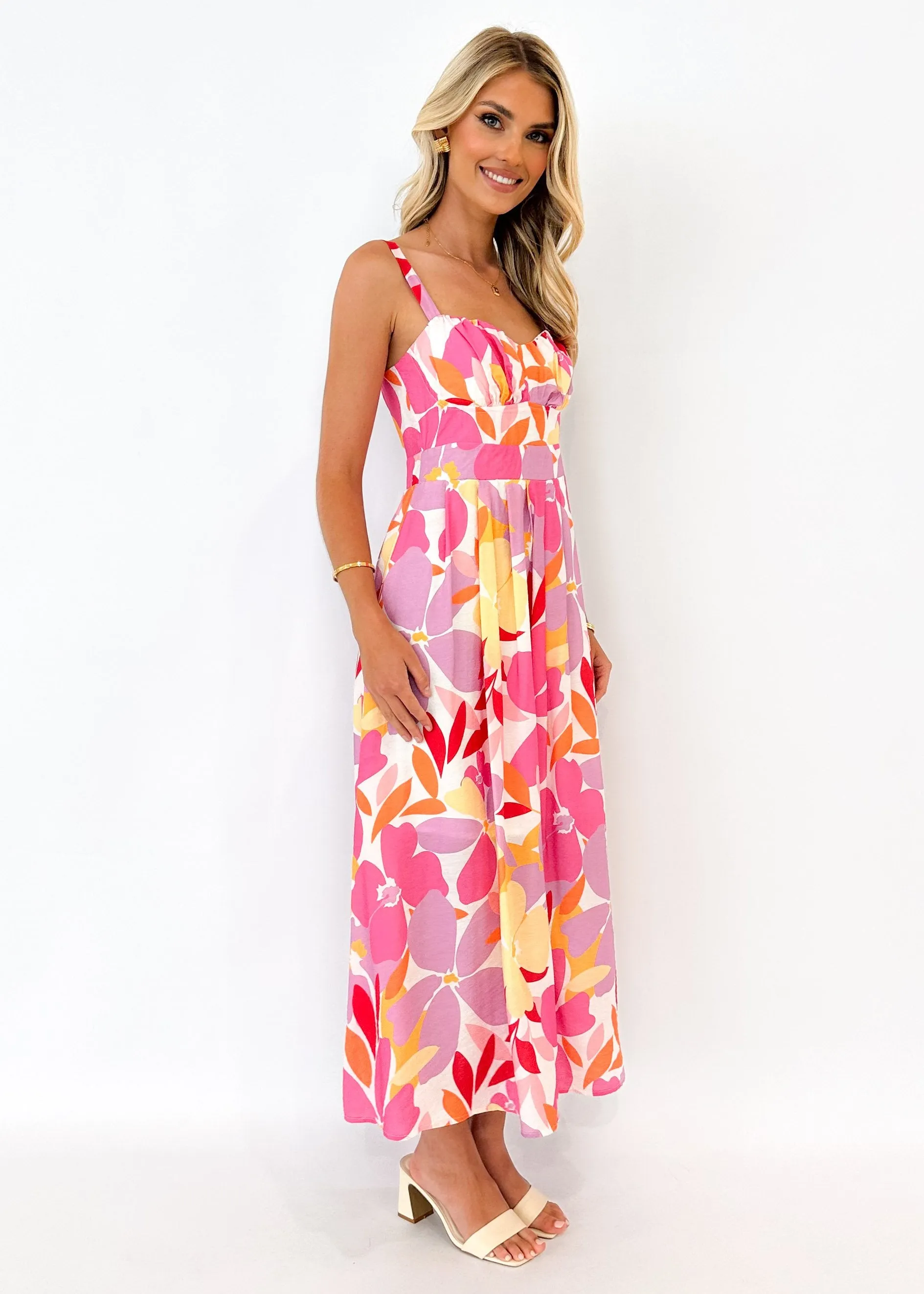 Abyer Maxi Dress - Pink Floral sold by Gingham & Heels product image thumbnail 4