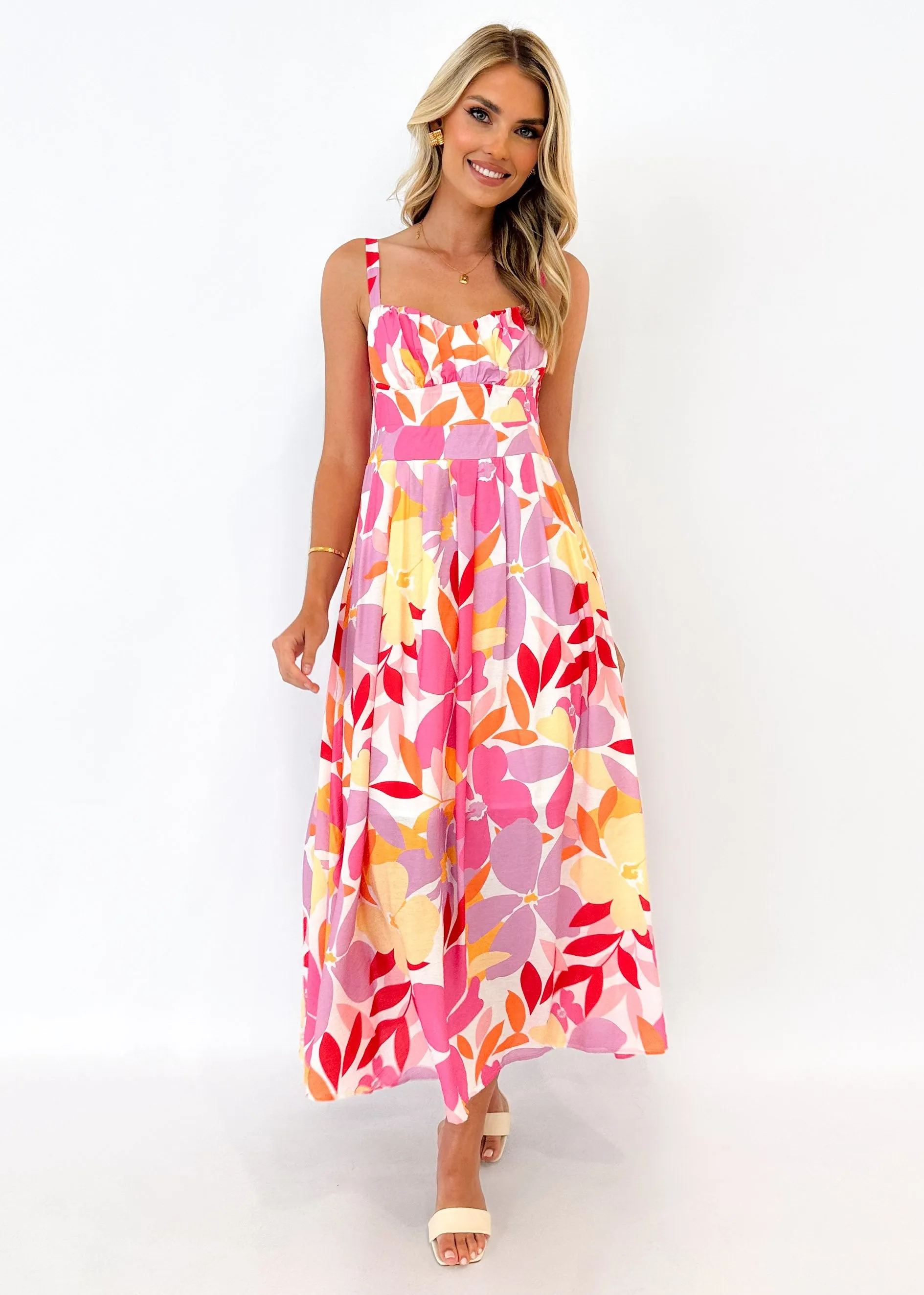 Abyer Maxi Dress - Pink Floral sold by Gingham & Heels product image thumbnail 2
