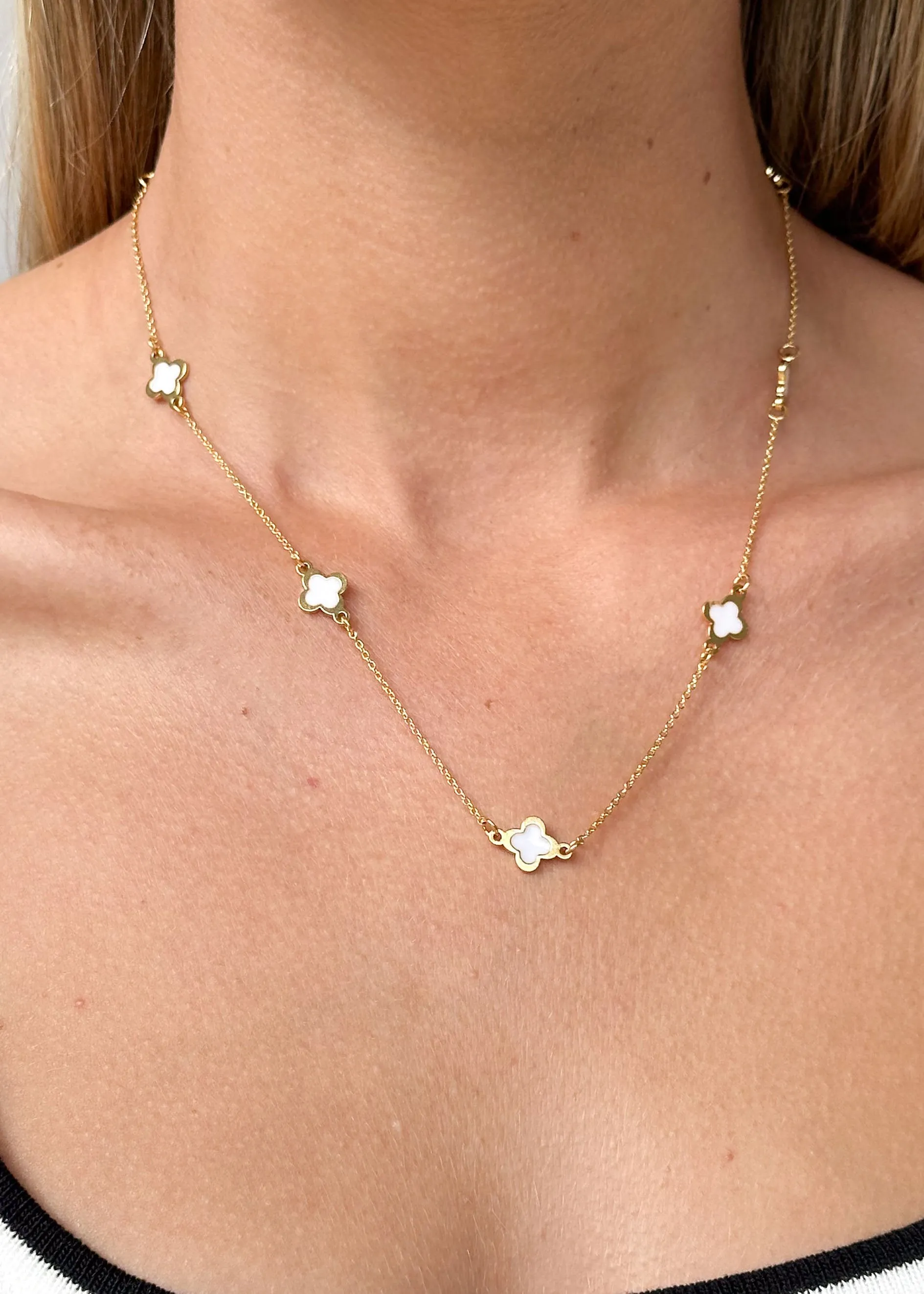 Ronika Necklace - White sold by Gingham & Heels product image thumbnail 2