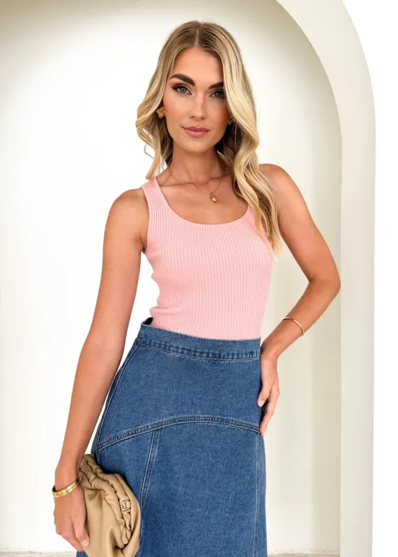 Dressla Knit Top - Pink sold by Gingham & Heels