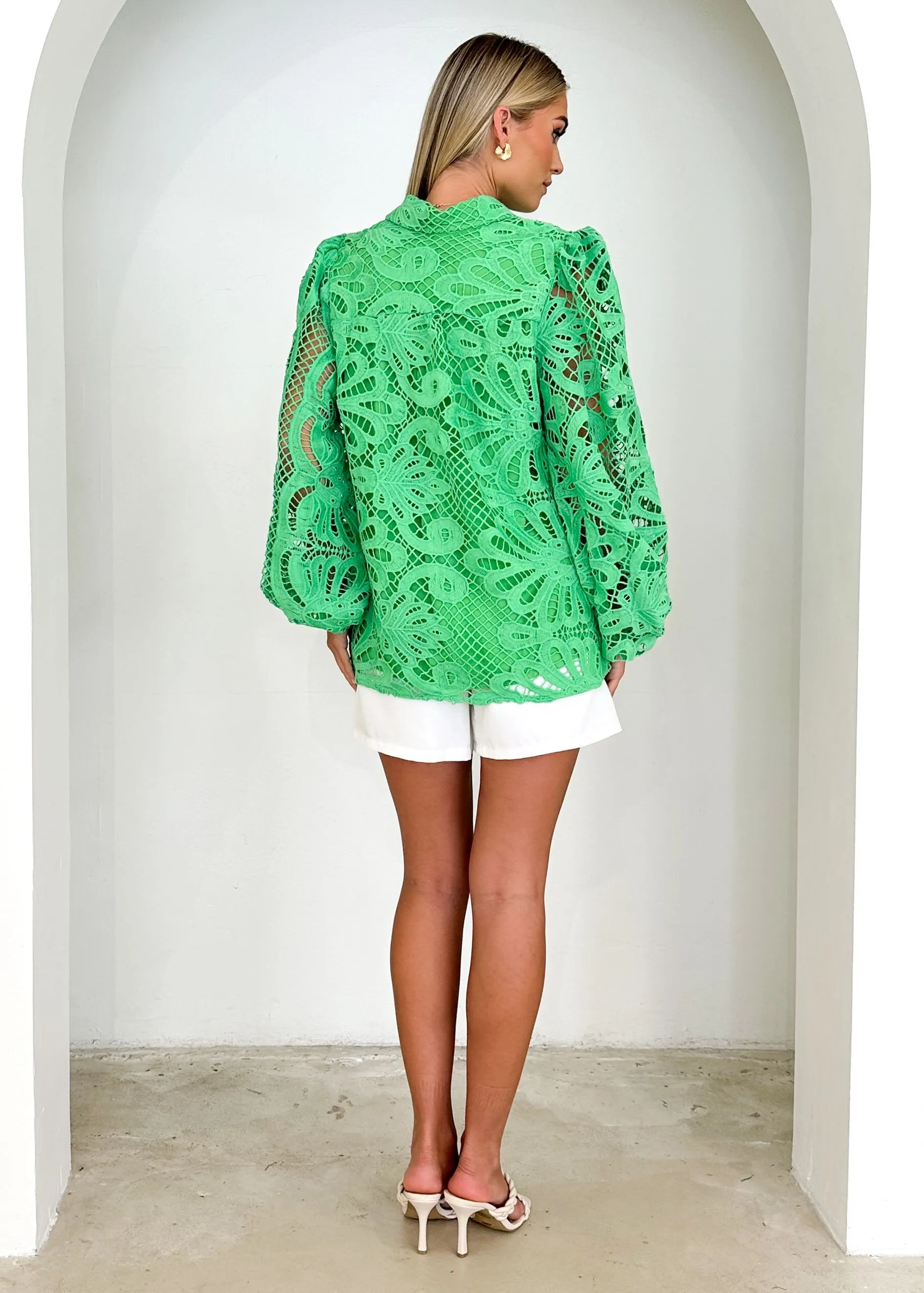 Daiso Shirt - Green Anglaise sold by Gingham & Heels product image thumbnail 5