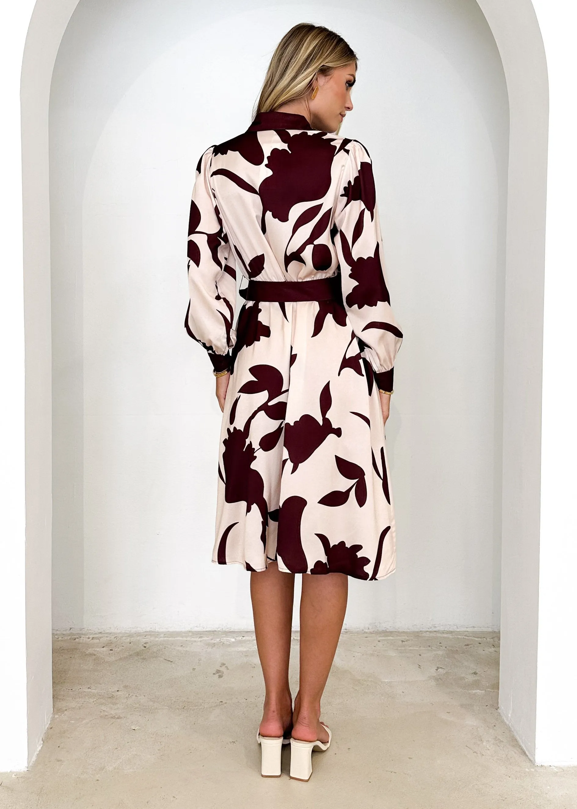 Chaira Midi Dress - Choc Lillies sold by Gingham & Heels product image thumbnail 5