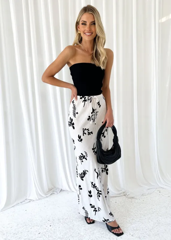 Pips Maxi Skirt - Cream Bari sold by Gingham & Heels
