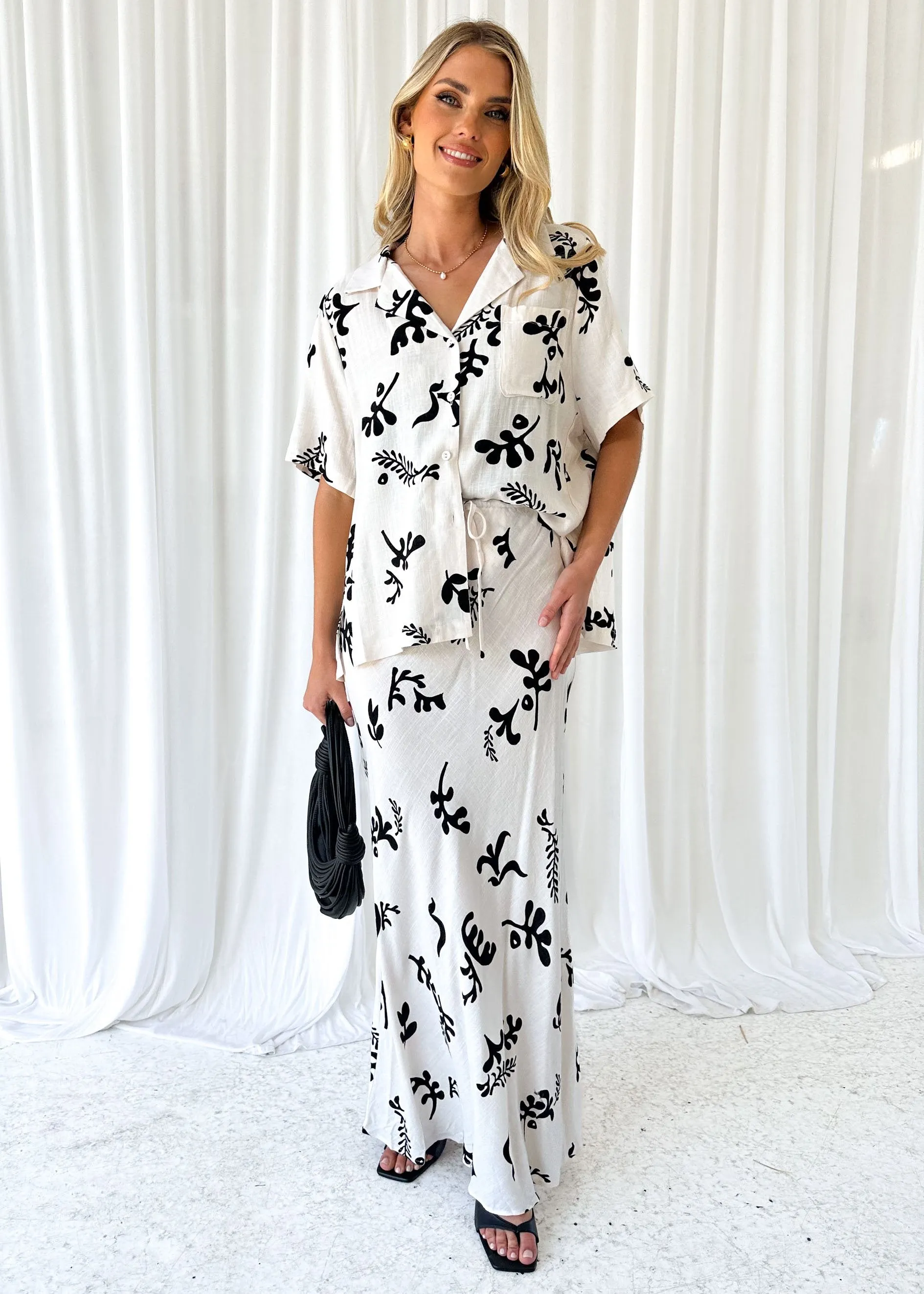 Pips Maxi Skirt - Cream Bari sold by Gingham & Heels product image thumbnail 3