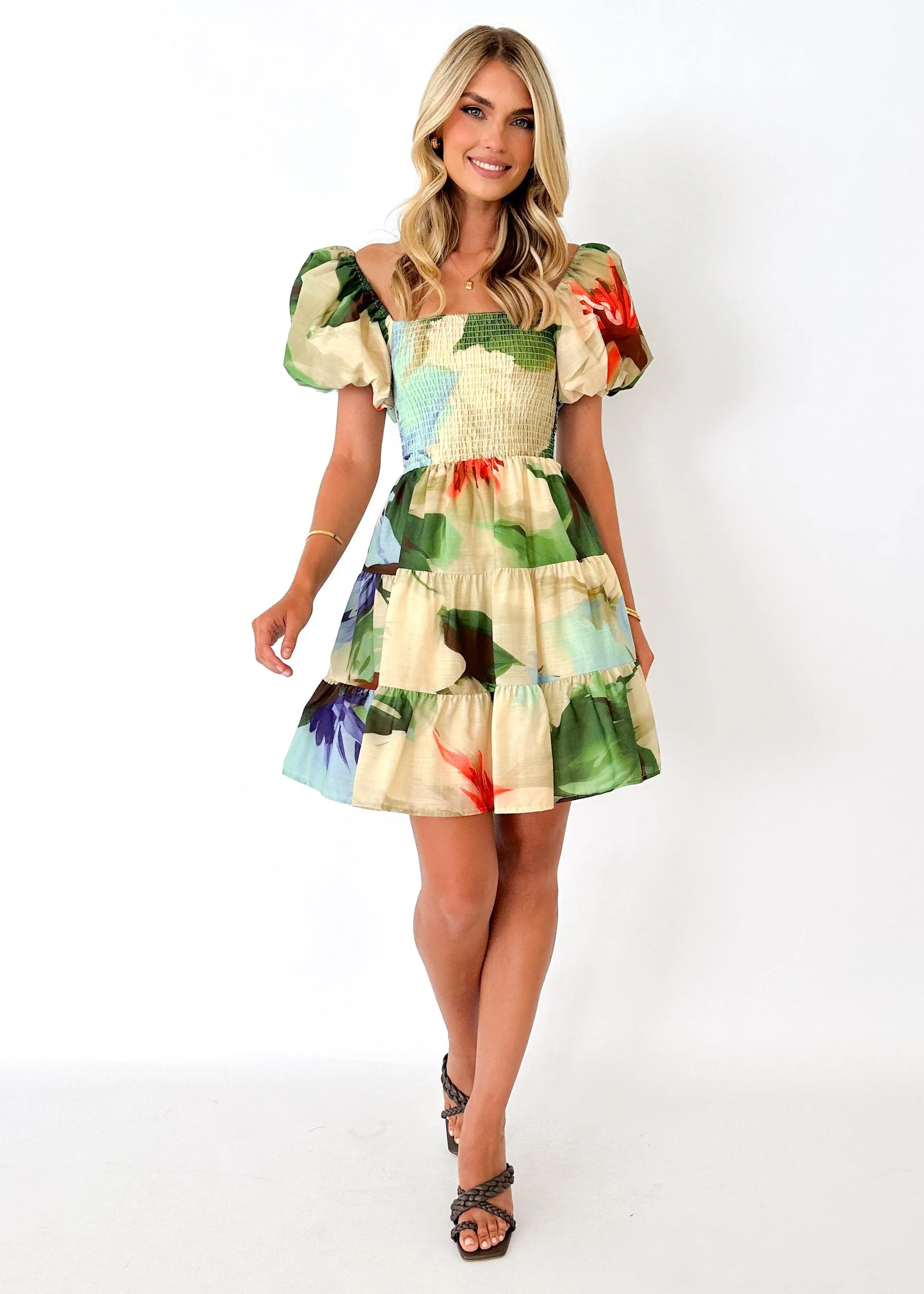 Kellora Dress - Fern Flowers sold by Gingham & Heels product image thumbnail 3