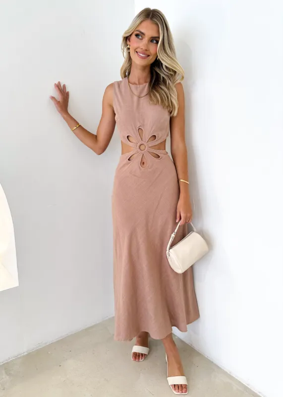 Daiso Maxi Dress - Nude sold by Gingham & Heels