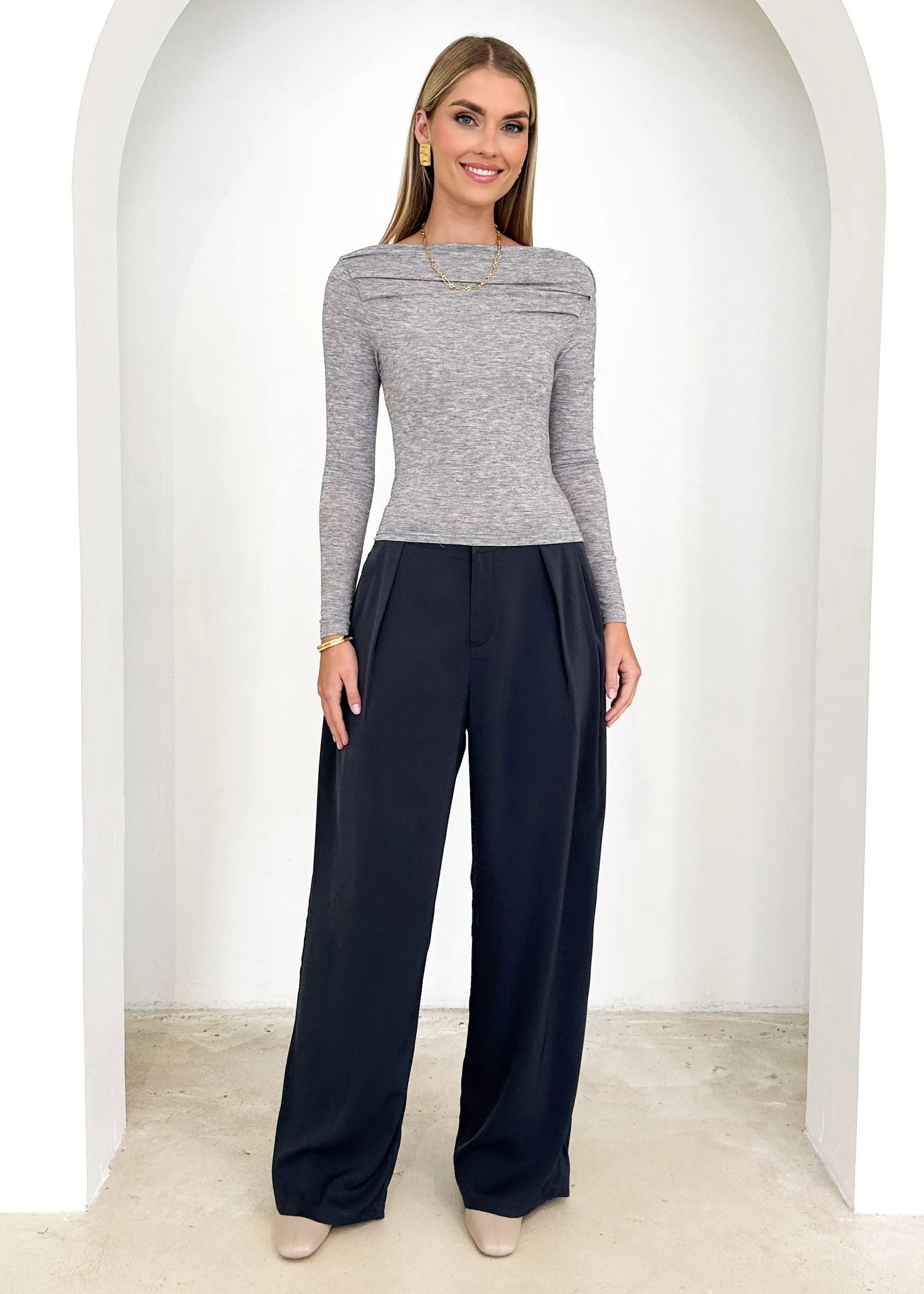 Aimery Top - Grey sold by Gingham & Heels product image thumbnail 5