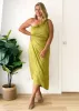 Dacer One Shoulder Midi Dress - Lime sold by Gingham & Heels