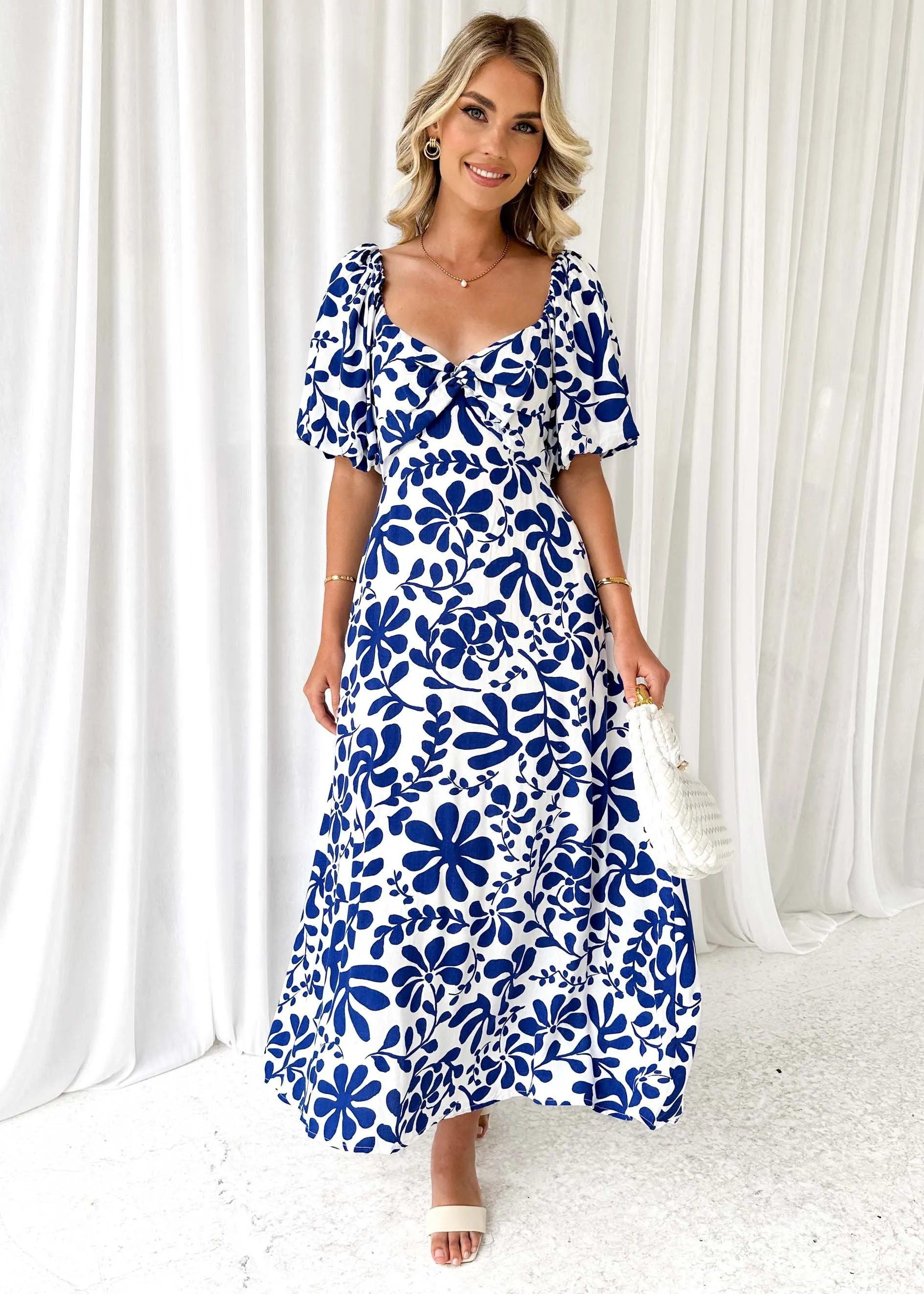 Lemmo Midi Dress - Bluebull sold by Gingham & Heels