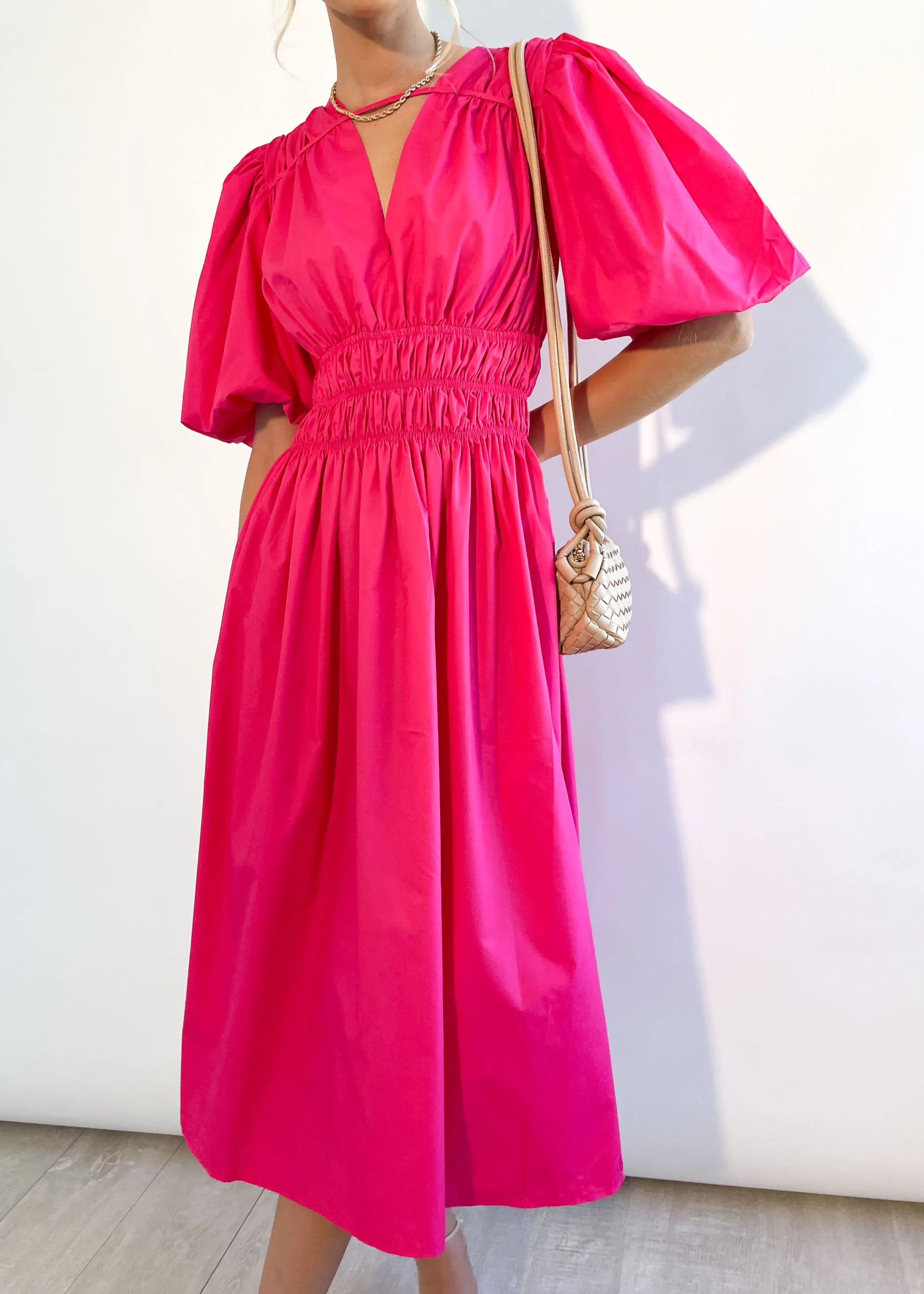 Alexia Midi Dress - Hot Pink sold by Gingham & Heels product image thumbnail 2