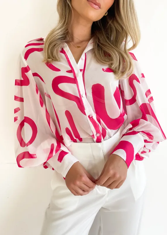 Fleetwood Shirt - Fuchsia York sold by Gingham & Heels