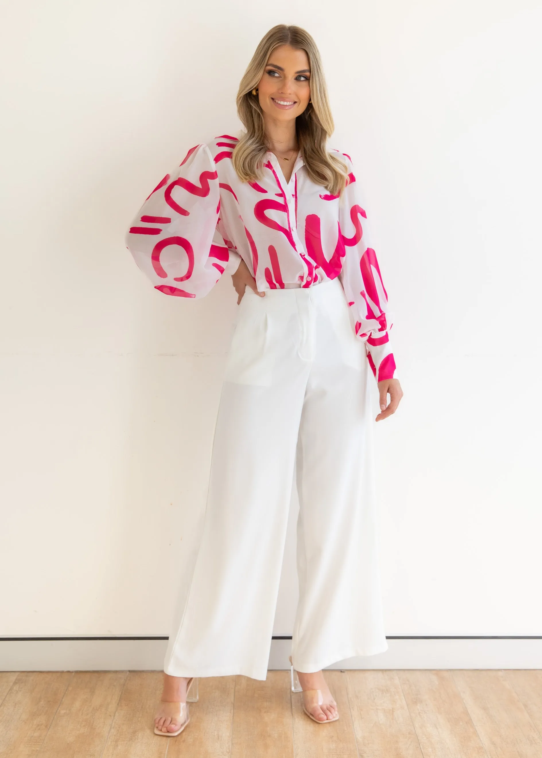 Fleetwood Shirt - Fuchsia York sold by Gingham & Heels product image thumbnail 3