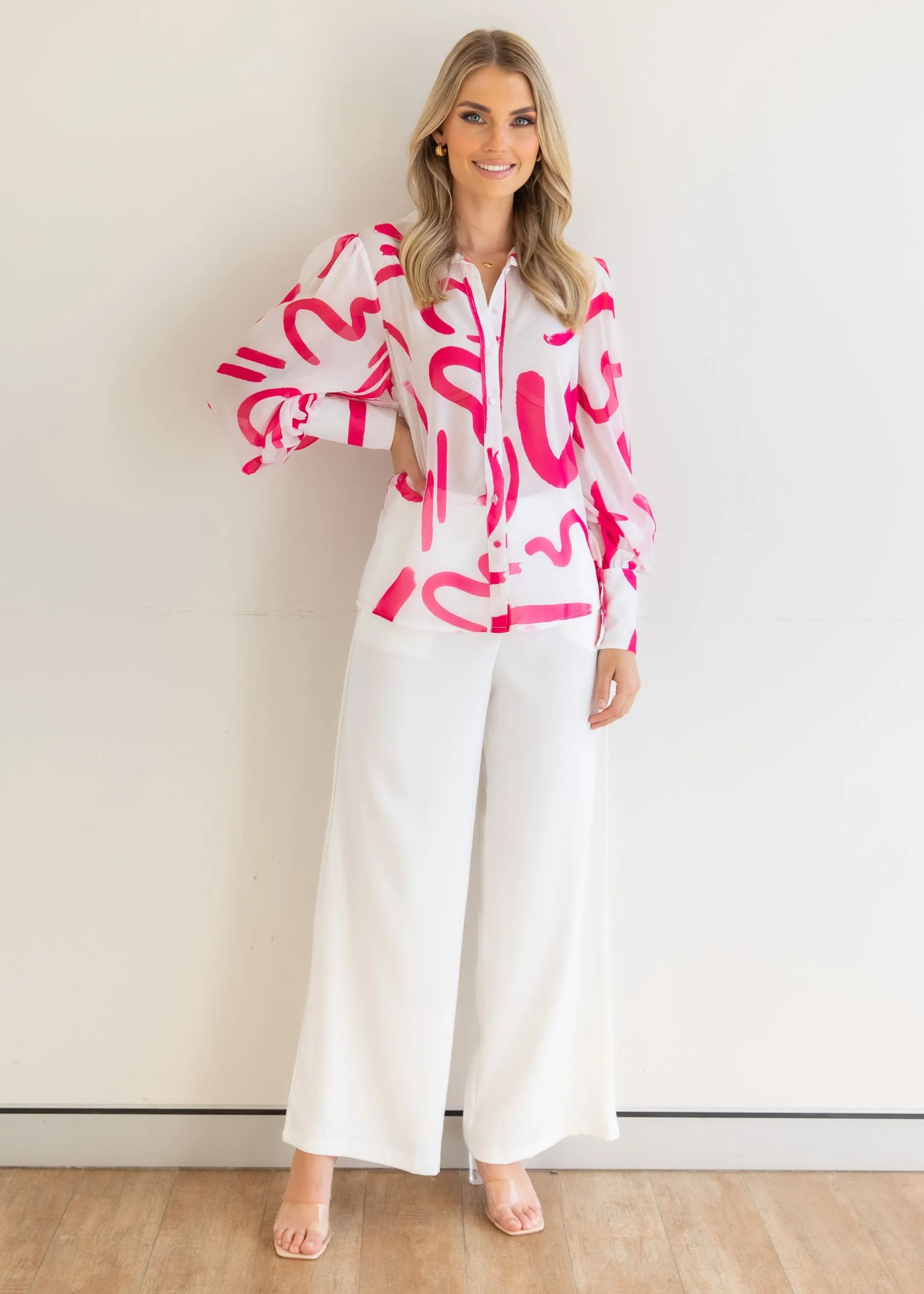 Fleetwood Shirt - Fuchsia York sold by Gingham & Heels product image thumbnail 4
