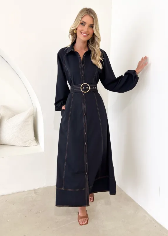 Kandra Midi Dress - Indigo sold by Gingham & Heels