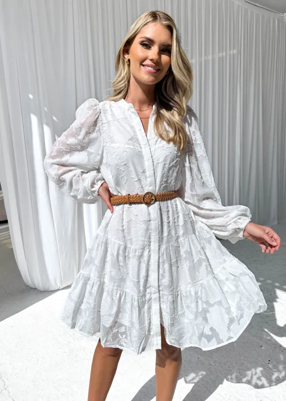 Lannah Dress - Off White sold by Gingham & Heels