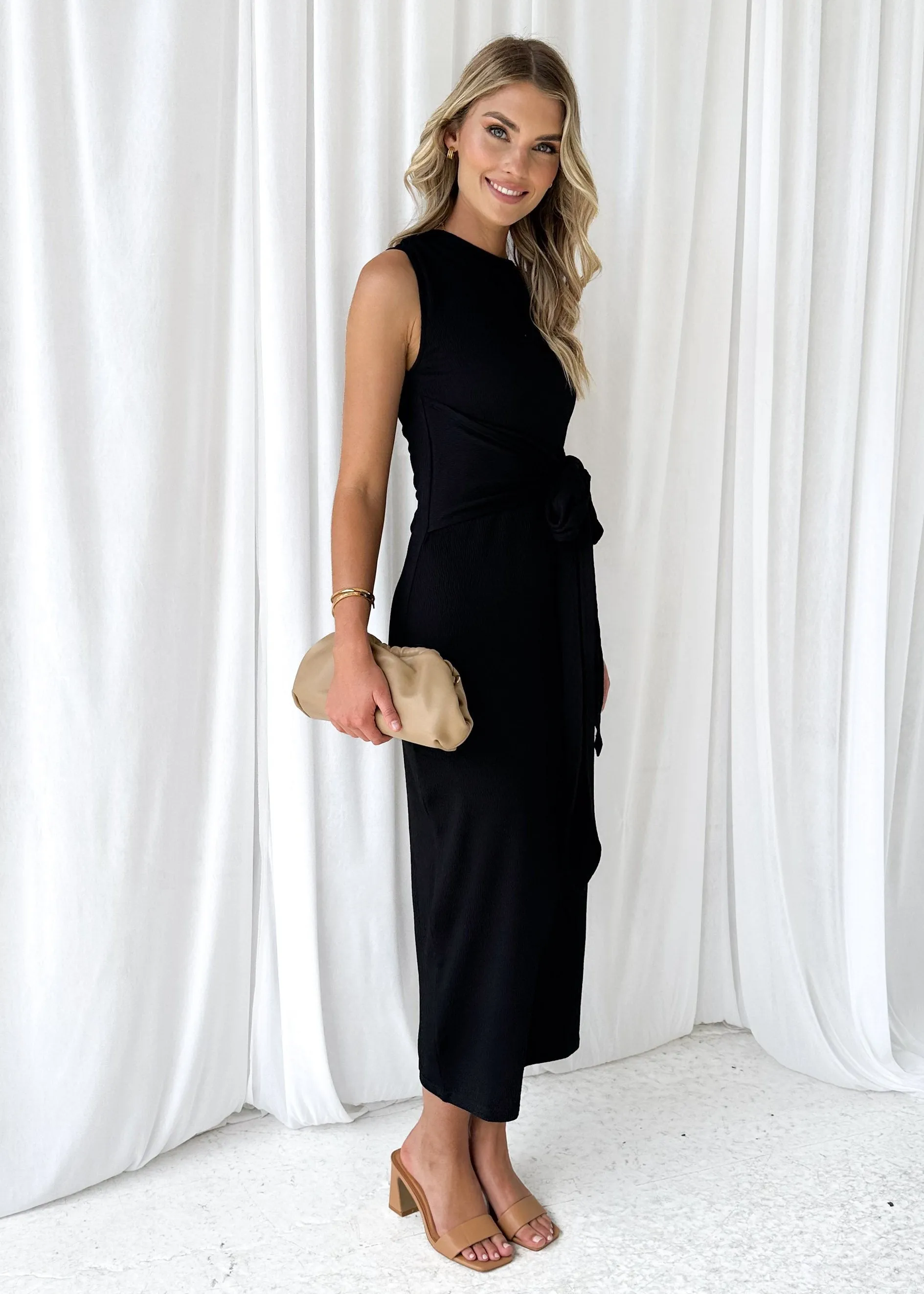 Minna Midi Dress - Black sold by Gingham & Heels product image thumbnail 4