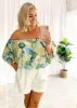 Vida Off Shoulder Blouse - Mint Esme sold by Gingham & Heels