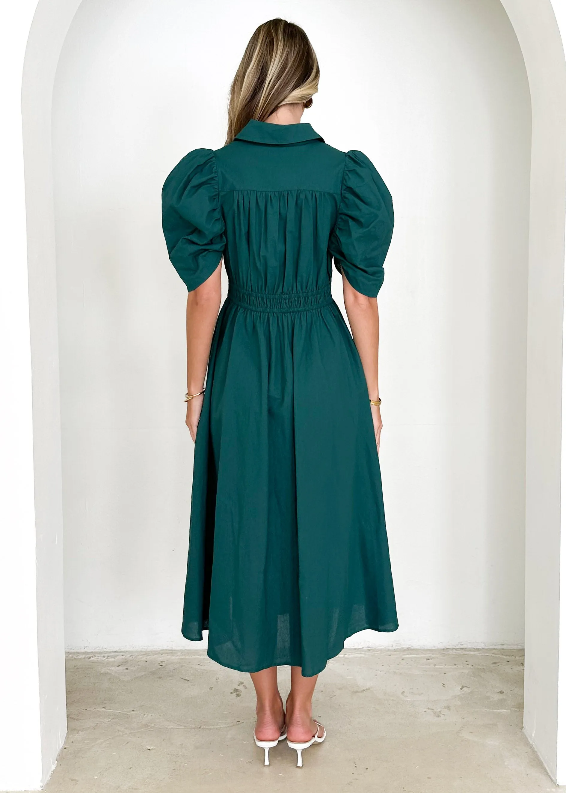 Ariana Midi Dress - Emerald sold by Gingham & Heels product image thumbnail 5
