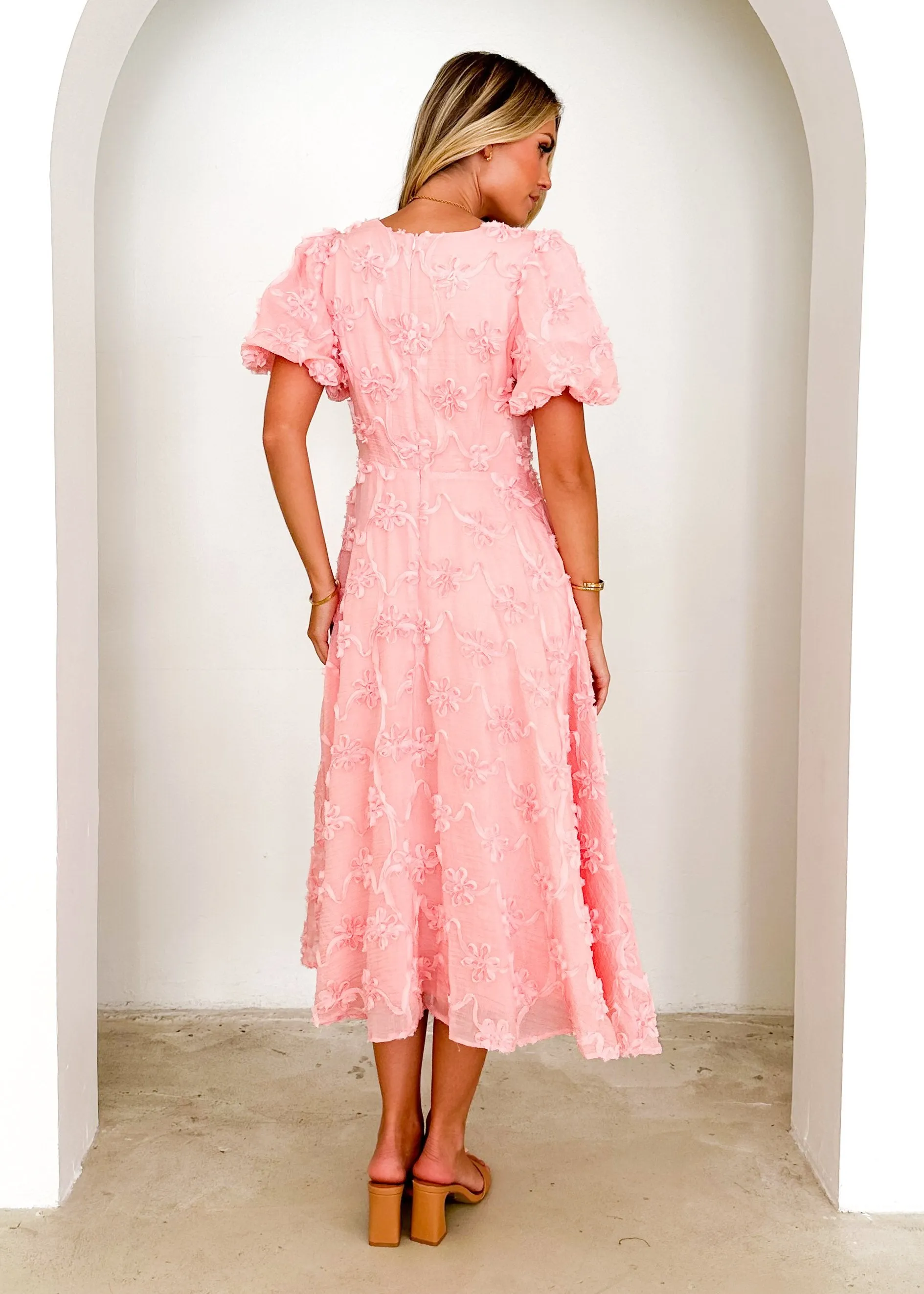 Marie Midi Dress - Pink sold by Gingham & Heels product image thumbnail 5