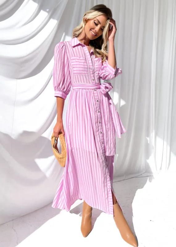 Marthe Midi Dress - Lilac sold by Gingham & Heels