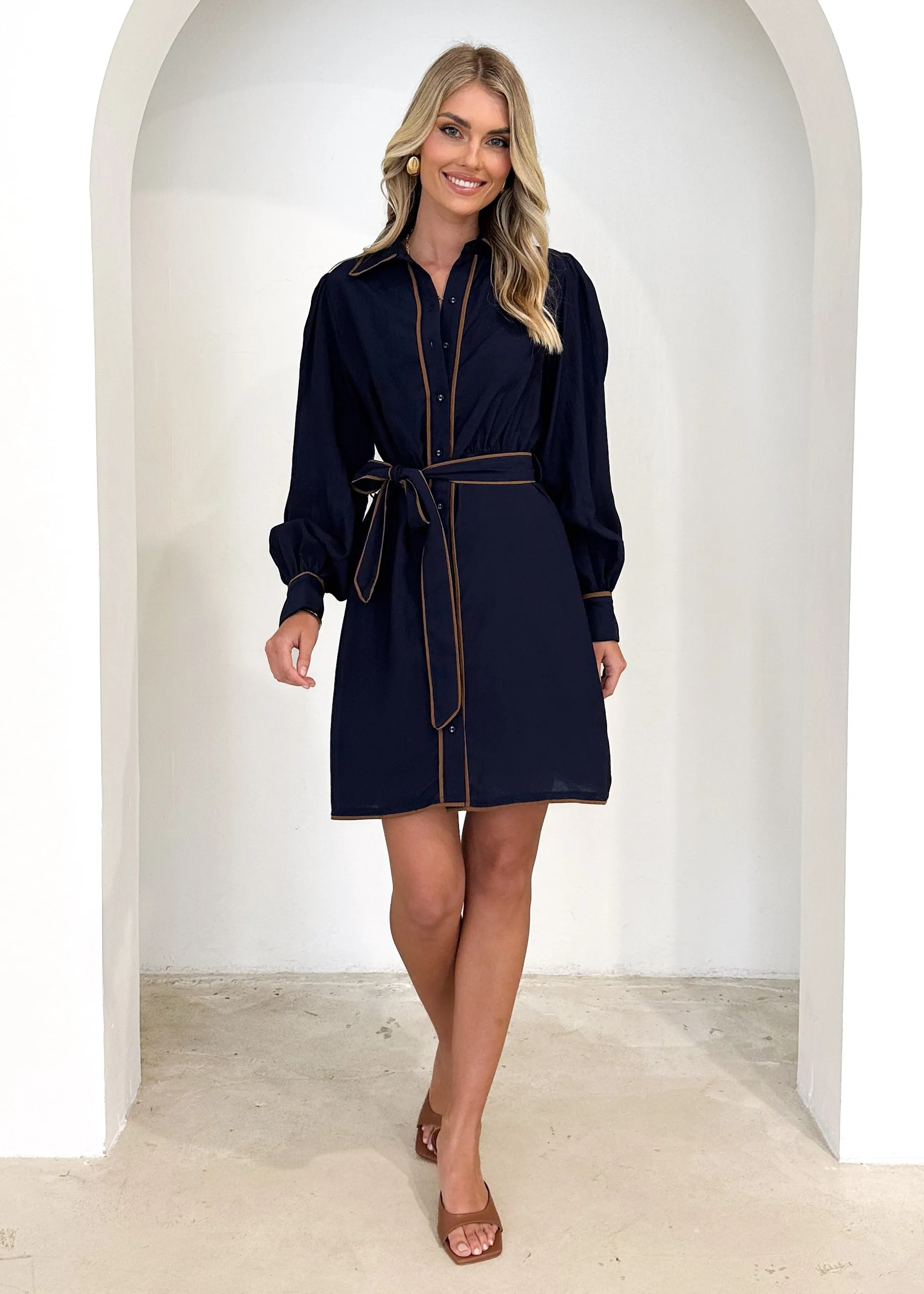 Adrienne Dress - Navy sold by Gingham & Heels product image thumbnail 2