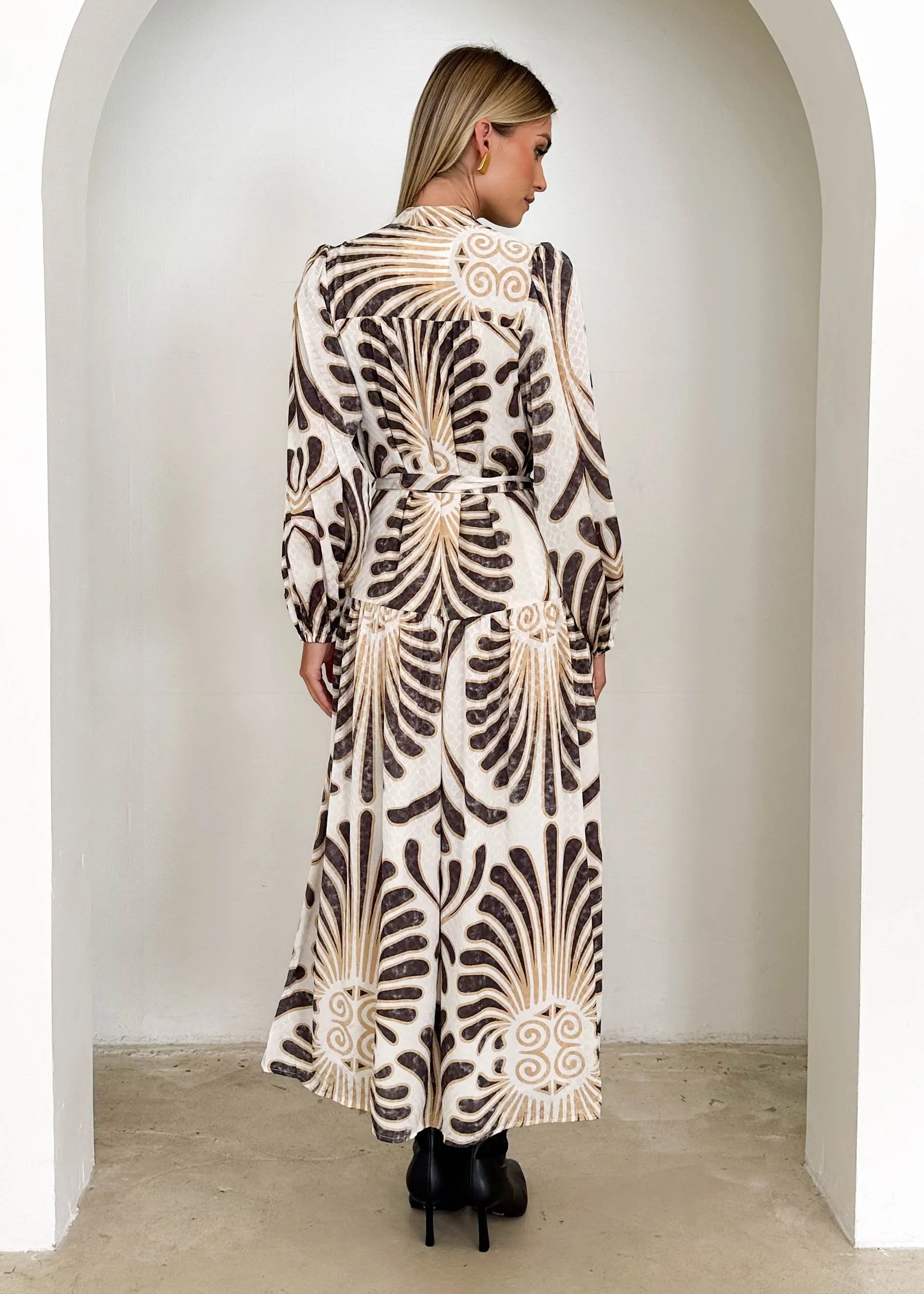 Briar Midi Dress - Charcoal Abstract sold by Gingham & Heels product image thumbnail 5