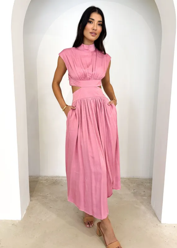 Baeso Midi Dress - Pink sold by Gingham & Heels