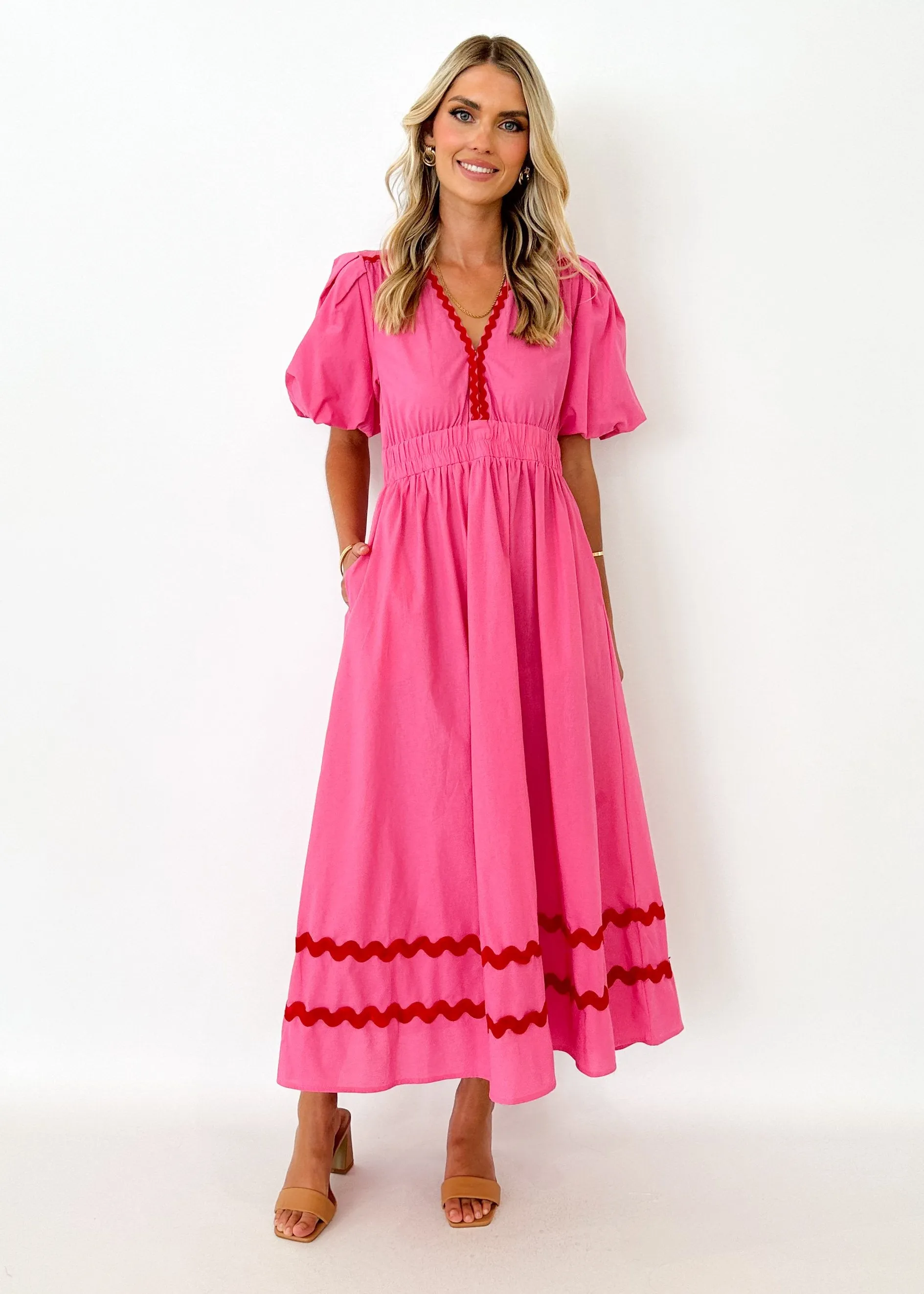 Lillario Maxi Dress - Pink sold by Gingham & Heels product image thumbnail 3