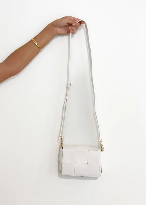 Birdy Crossbody Bag - White sold by Gingham & Heels
