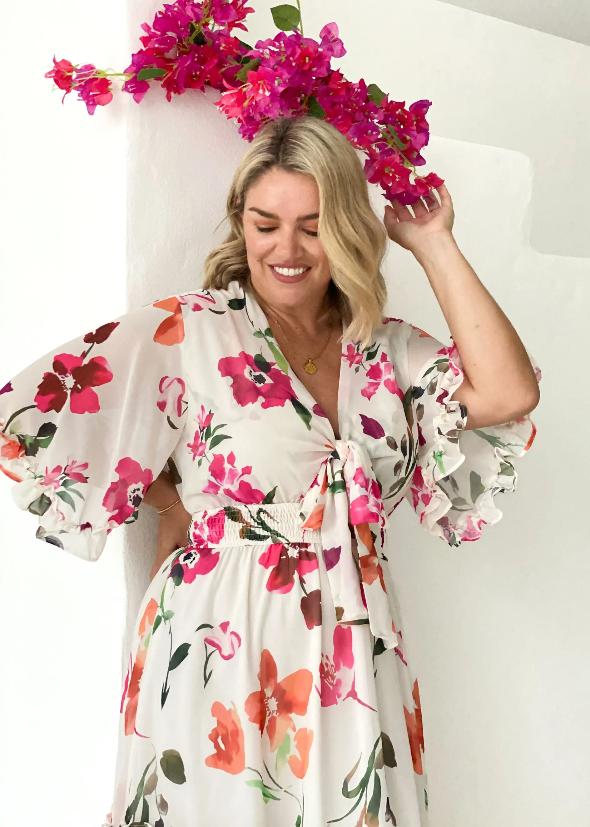 Capri Maxi Dress - White Azalea sold by Gingham & Heels product image thumbnail 4