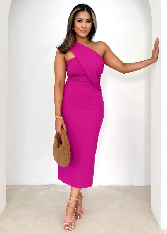 Freer Midi Dress - Plum sold by Gingham & Heels