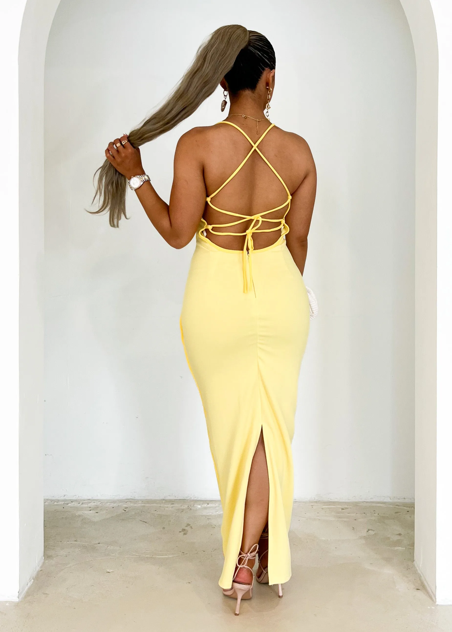 Pimi Maxi Dress - Lemon sold by Gingham & Heels product image thumbnail 5
