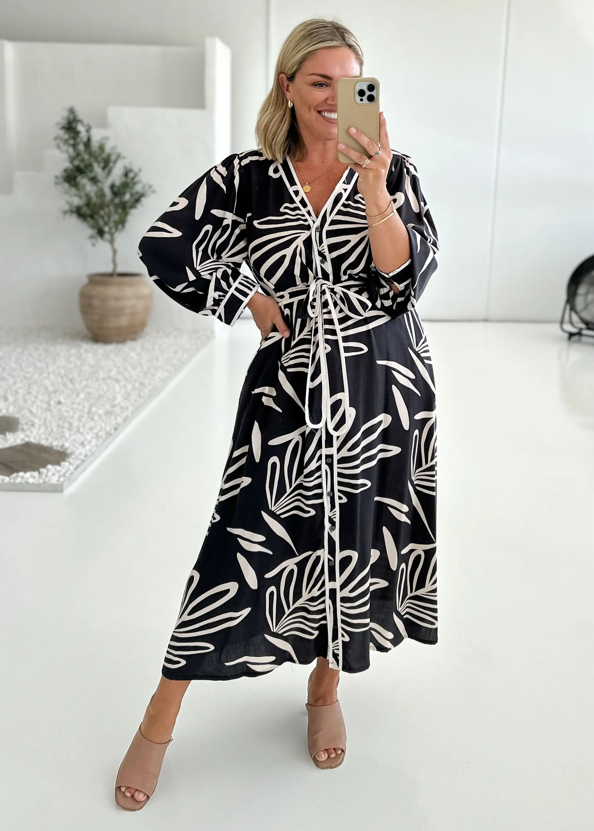 Tatra Midi Dress - Jada Abstract sold by Gingham & Heels product image thumbnail 2