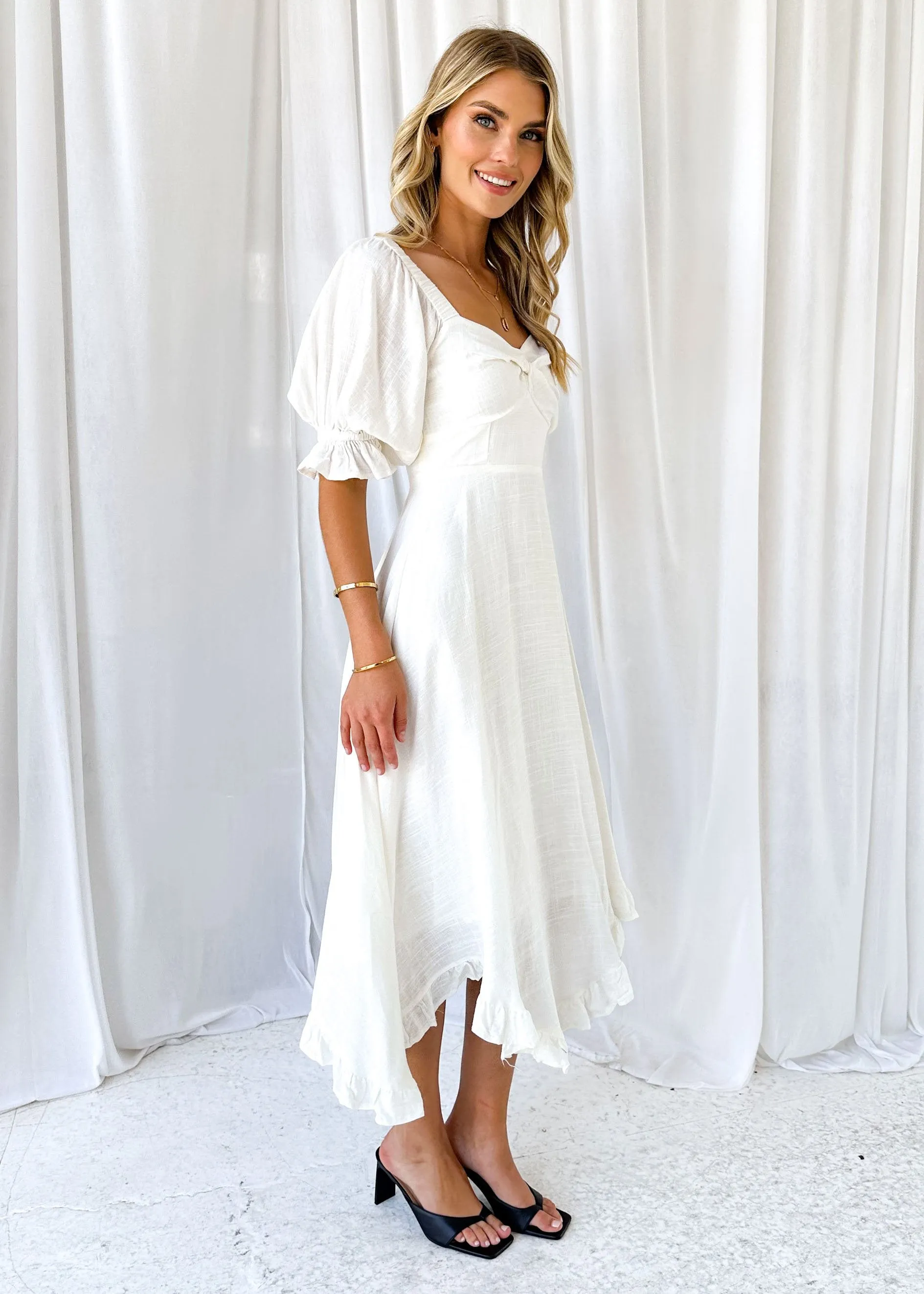 Tamanah Midi Dress - Off White sold by Gingham & Heels product image thumbnail 4